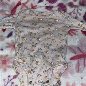 Carter's Pink Floral Long Sleeve Bodysuit
